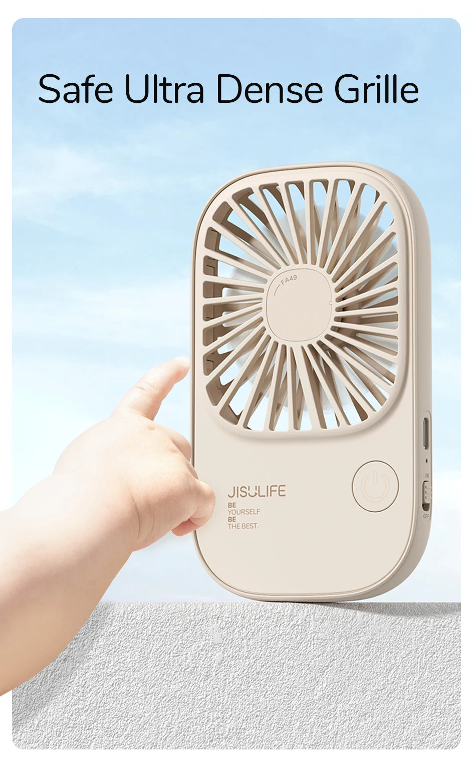 JISULIFE Mini Handheld Fan Portable Fan, Small Desk Fan with Bracket, USB Rechargeable Lash Fans,Eyelash Makeup Fan