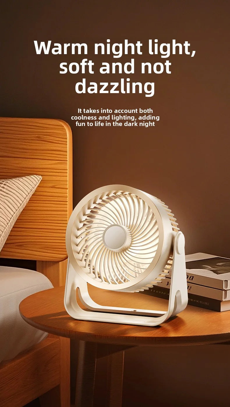  Portable Electric Fan 3600mAh Wireless Air Circulator Fan Cordless Desktop Wall Ceiling Air Cooling Cooler Quiet Ventilator