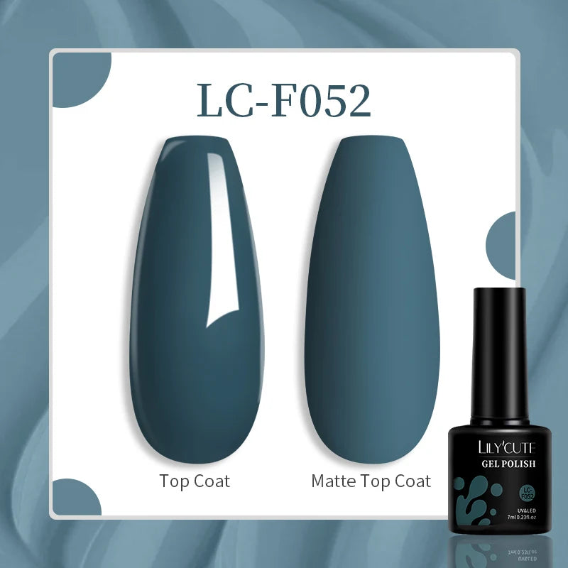 LILYCUTE 7ml White Color Gel Nail Polish Semi Permanent UV Gel Polish Gorgeous Full Coverage Soak Off UV LED Nail Gel Varnishes