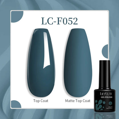 LILYCUTE 7ml White Color Gel Nail Polish Semi Permanent UV Gel Polish Gorgeous Full Coverage Soak Off UV LED Nail Gel Varnishes