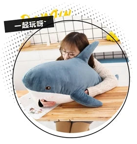 Shark Soft Stuffed Toys Sea Animal Accompany Pillow Plushies Animal Doll For Children Boys Gifts Birthday Party Decor
