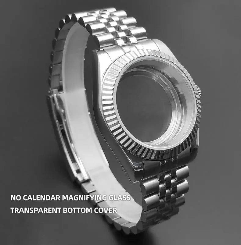 Neiton 36mm/40mm Sapphire Glass For Men Watch Case Fit NH36 NH34 NH35Movement FashionWaterproof Jubilee Stainless Steel