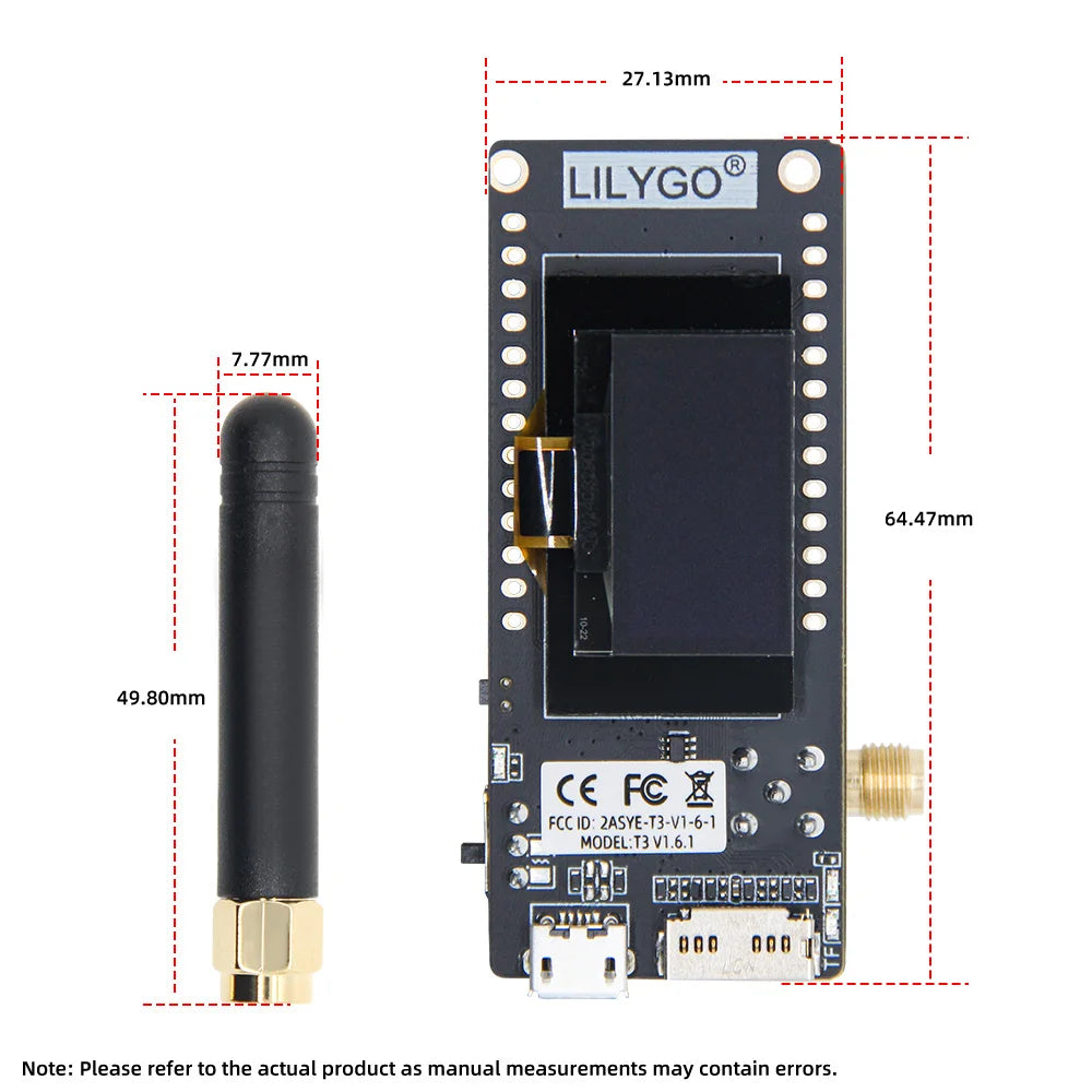 LILYGO® TTGO LoRa32 V2.1 & T3 V1.6.1 Development Board 433/868/915Mhz ESP32 LoRa 0.96 Inch OLED Bluetooth WIFI Wireless Module