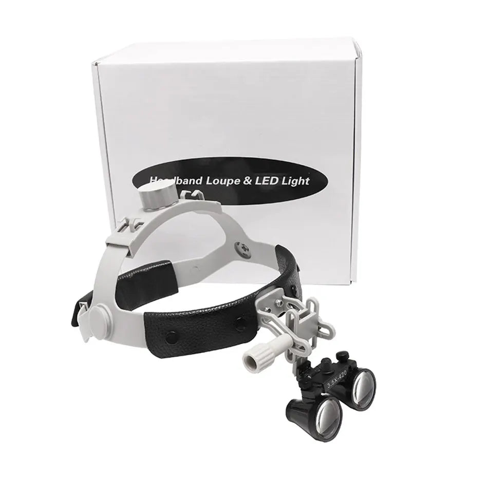 GISTARMED 2.5X/3.5X Dental LED Light Lamp Binocular 5W Adjustable Spotlight  Headlamp For Surgical Headlight