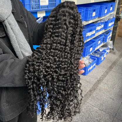 40 46 Inch 13x4 13x6 HD Deep Wave Lace Frontal Wig Brazilian Loose Water Curly Lace Front Human Hair Wigs For Women 300% Density