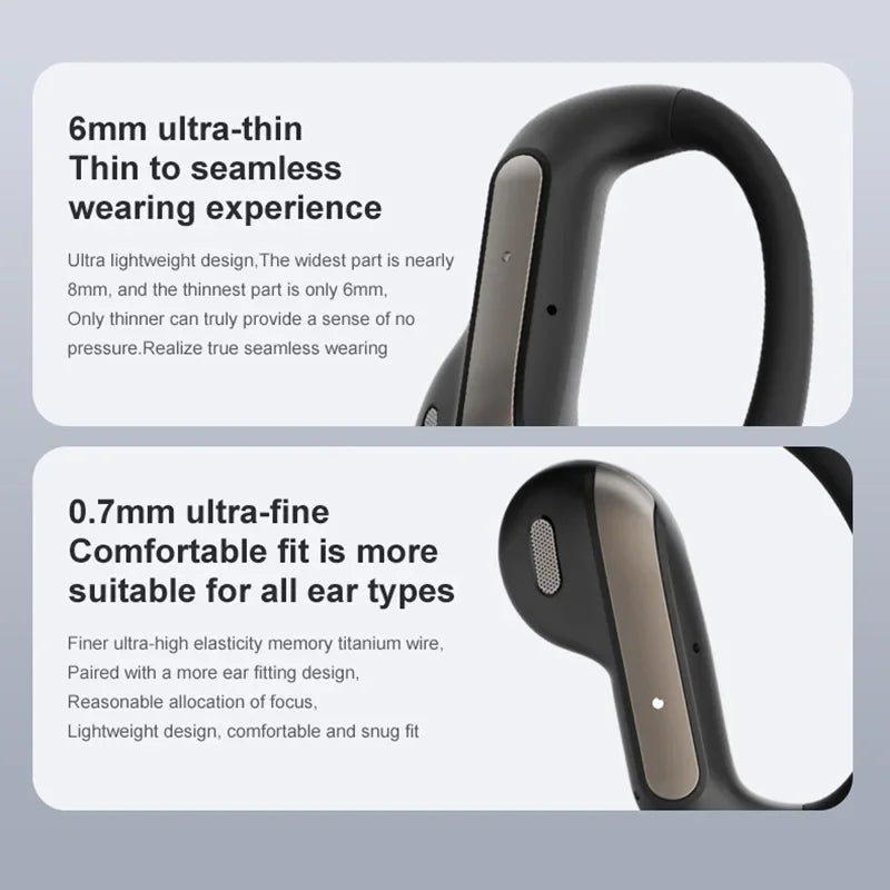 Smart AI Translation Headset True Wireless Sports Long-lasting Bluetooth Headset Stereo Sound Semi-in-ear Air Conduction Headset