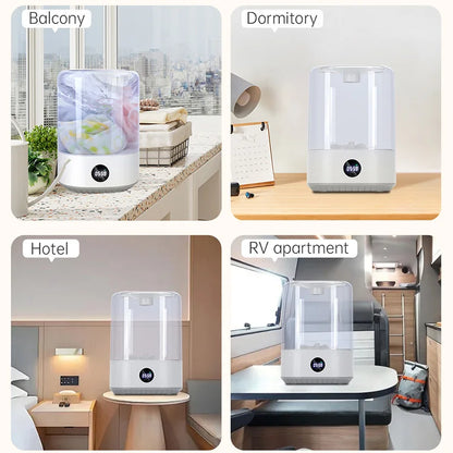 4L Mini Washing Machine, 5000Mah, Fully Automatic Portable Turbine Led Washing Cup and Compact for Children's Clothing, Underwea
