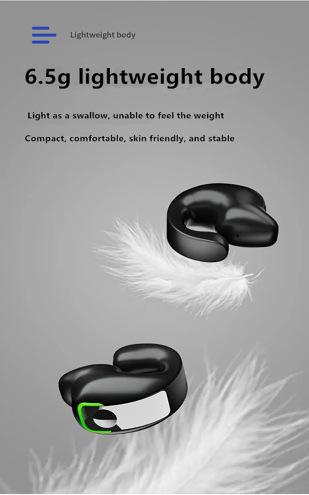 BT  Earphone Clip On Monaural Inear Motion Stereo Bone Conduction Gd28 Business Wireless Earphone Mini Monaural Tws