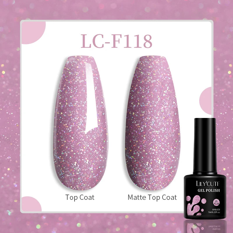LILYCUTE 7ml White Color Gel Nail Polish Semi Permanent UV Gel Polish Gorgeous Full Coverage Soak Off UV LED Nail Gel Varnishes