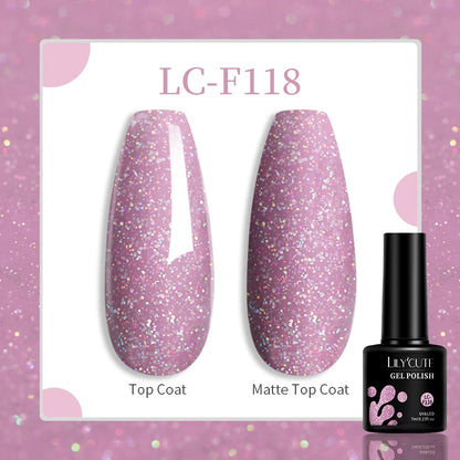 LILYCUTE 7ml White Color Gel Nail Polish Semi Permanent UV Gel Polish Gorgeous Full Coverage Soak Off UV LED Nail Gel Varnishes