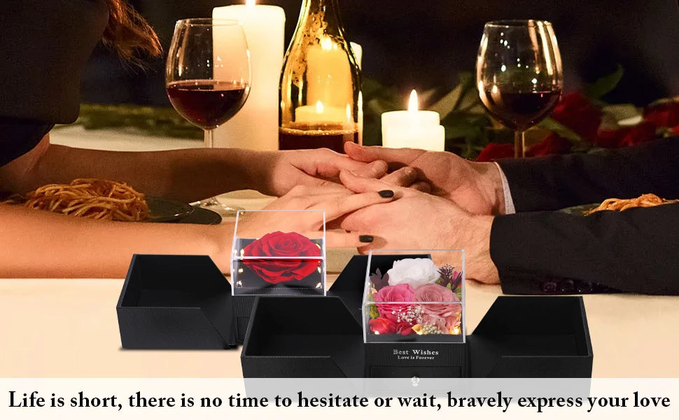  Necklace - Luxurious Rose Gift Box, Perfect for Valentine's Day, Mother's Day, Anniversary, Birthday, and Any Special Occasion 