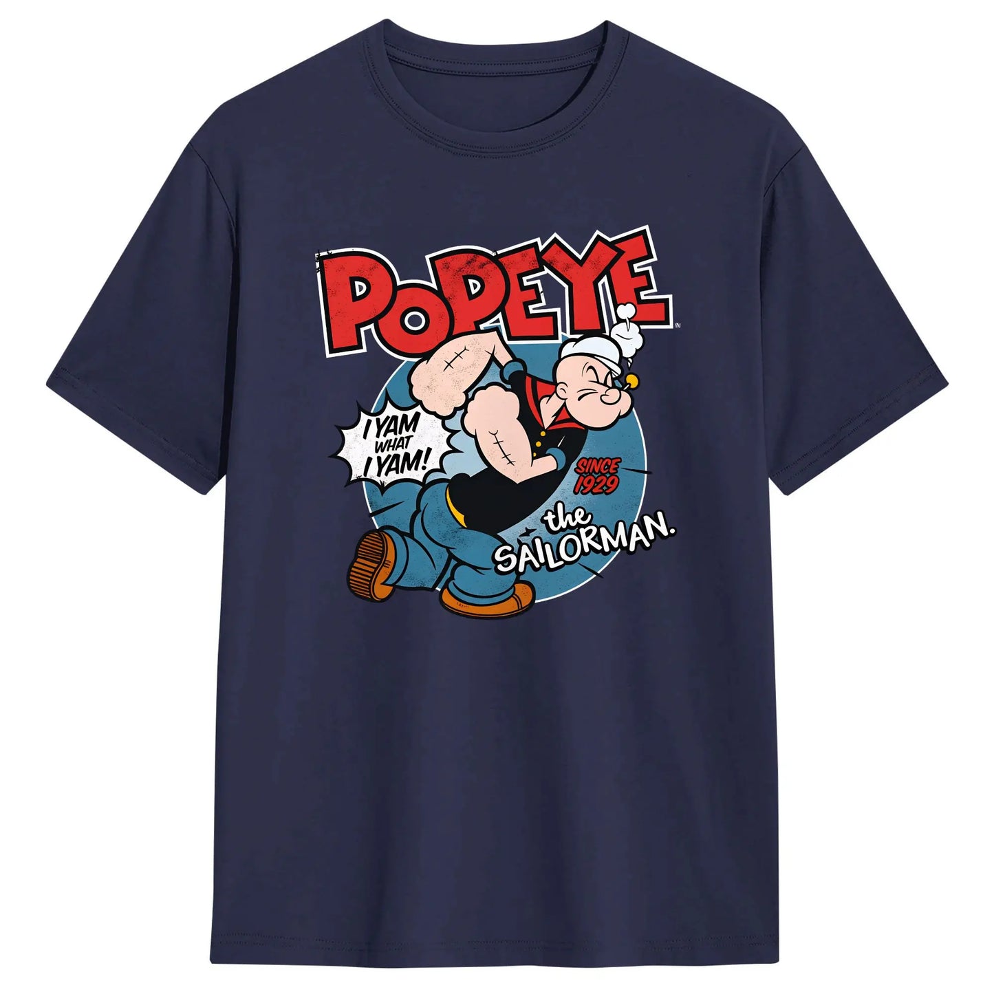 Popeyed The Sailorman I Yam What I Yam T Shirt Summer  Streetwear T-Shirts Cotton Trending Tshirt For Men's Casual Tees