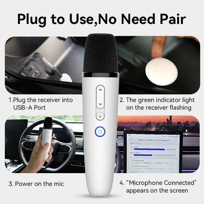 Car Karaoke Mic Compatible with J5, J7 and E5, Car Caraoke Mic