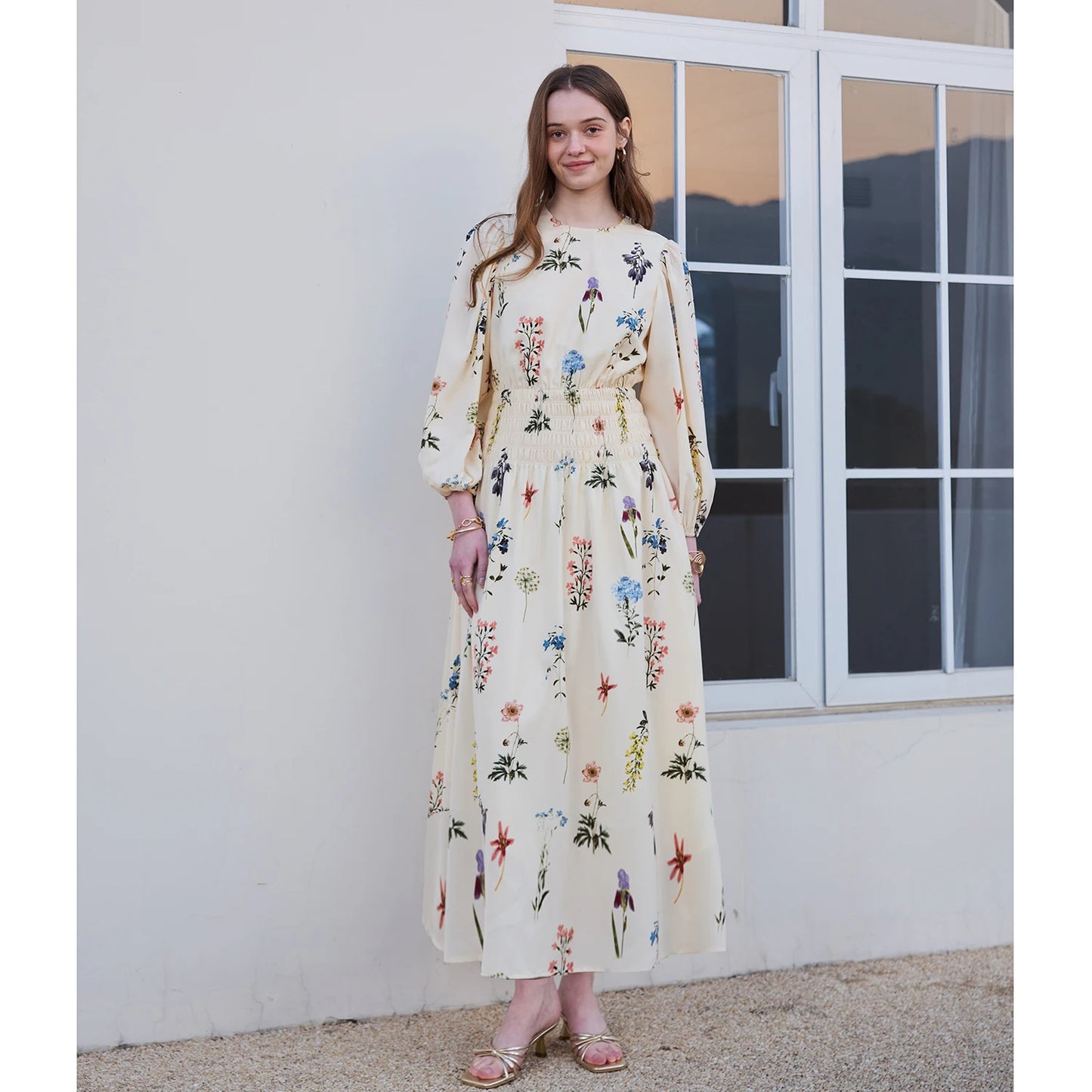 AP SS26 Women Smock Floral Dress Sweet Style