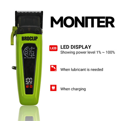 BRDCLIP Professional Electric Hair Clipper BRD 106 Hair Trimmer for Man 7500RPM with Base 5-adjusted DLC Blade Barber Machine
