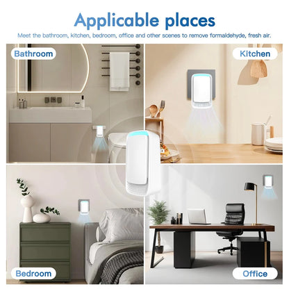 Negative Ion Mini Air Purifier Whisper Quiet Operation Plug In Air Cleaner Fresher For Pet Kitchen Smokers Toilet Bathroom