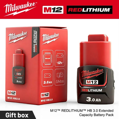 Original Milwaukee M12 battery 12V  3AH, M12HB2, M12HB3 M12-18FC charger 48-11-2402 48-11-2411 Milwaukee power tool battery