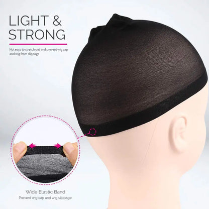 10pcs nylon wig cap stockings elastic wig cap black, brown, light brown