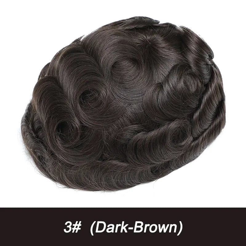 Australia Toupee Men Lace and PU Base Breathable Men's Wig For Men Capillary Prosthesis Replacement Natural Hairline System