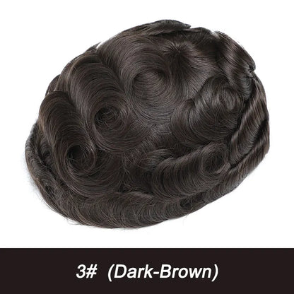 Australia Toupee Men Lace and PU Base Breathable Men's Wig For Men Capillary Prosthesis Replacement Natural Hairline System