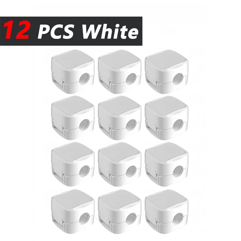 Non-magnetic Strong Cable Clips Adjustable Cord Holder | Adhesive Under Desk Mgmt Organizer for Home Office Car Wall Desktop