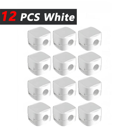 Non-magnetic Strong Cable Clips Adjustable Cord Holder | Adhesive Under Desk Mgmt Organizer for Home Office Car Wall Desktop