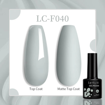 LILYCUTE 7ml White Color Gel Nail Polish Semi Permanent UV Gel Polish Gorgeous Full Coverage Soak Off UV LED Nail Gel Varnishes