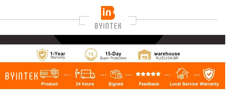 BYINTEK R90 Max Full HD 1080P Projector 4K DLP 2200 ANSI Lumens Android TV 11.0  3D 4K Supported Smart  Home Theater  Projector
