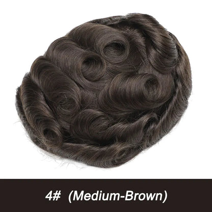 Australia Toupee Men Lace and PU Base Breathable Men's Wig For Men Capillary Prosthesis Replacement Natural Hairline System