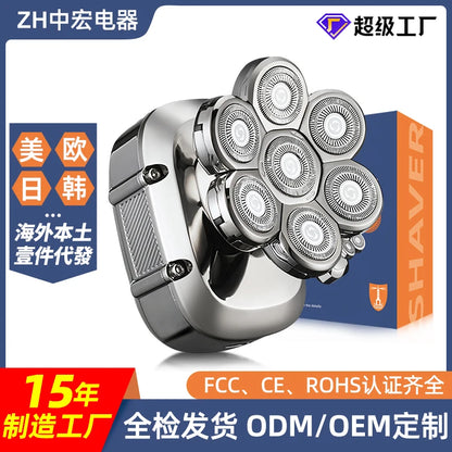 USB charging, five speed electric bald shaver, men's multifunctional trimmer