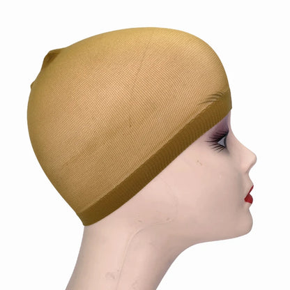 2pcs/Bag Top Stocking Wig Cap Hair Net For Weave Hair Wig Nets Black Brown Stretch Mesh Wig Cap For Making Wigs