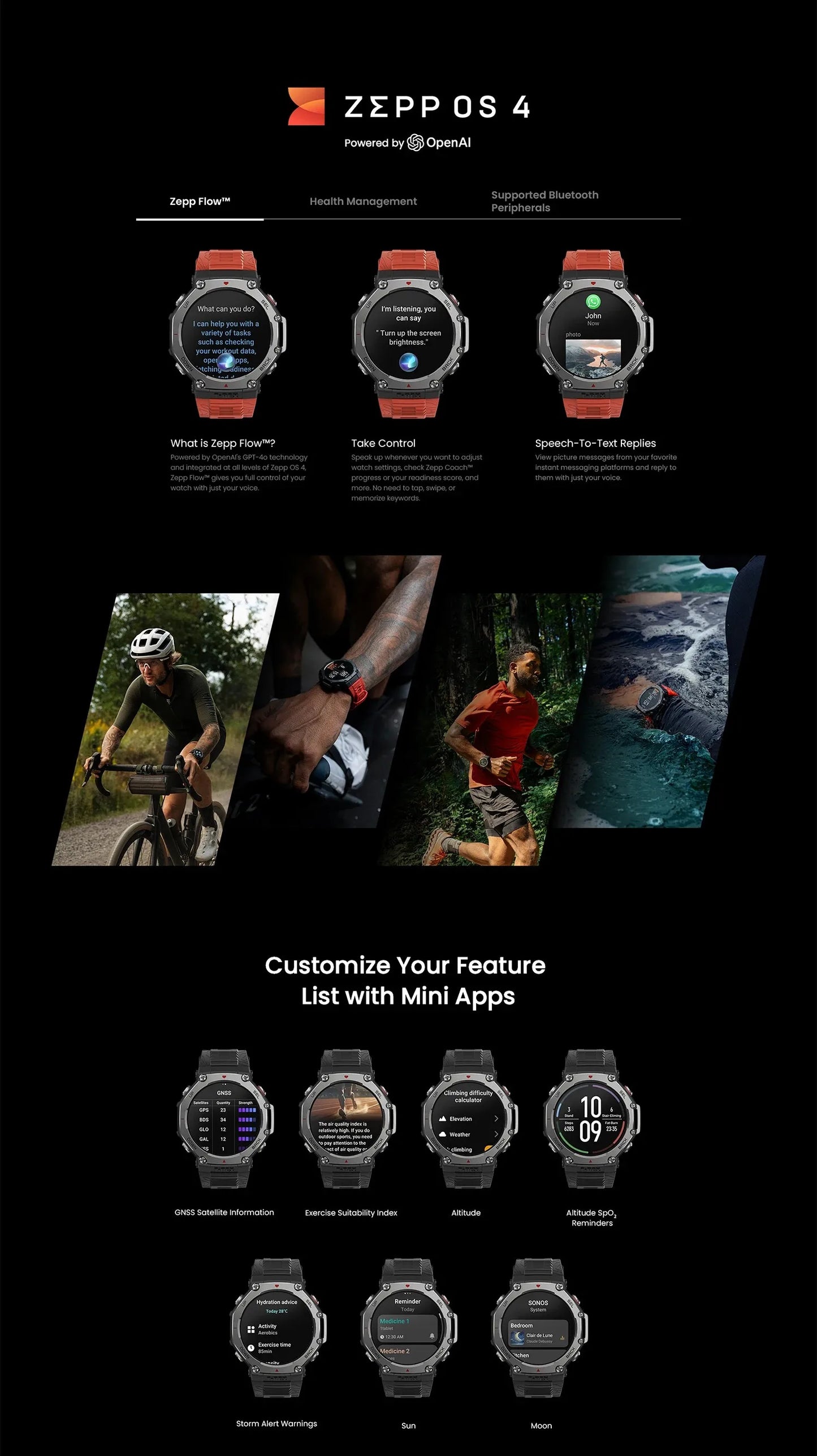Amazfit T-Rex 3 Smartwatch 48mm AMOLED Display 6 Satellite Systems Dual Band GPS 170 Sports Mode Smart Watch