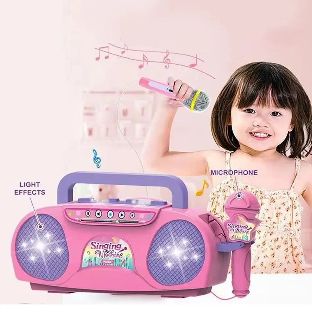 Kids Speaker Microphone Karaoke Music Instrument Children Singing Toys Baby Games Educational Toys for Girls Boys Kids Gifts