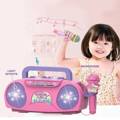 Kids Speaker Microphone Karaoke Music Instrument Children Singing Toys Baby Games Educational Toys for Girls Boys Kids Gifts