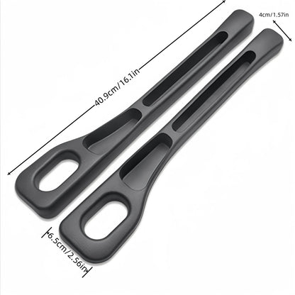 2PCS Car Seat Gap Filler, PU Waterproof Organizer with Storage Grooves, Auto Interior Accessories for Phone & Keys