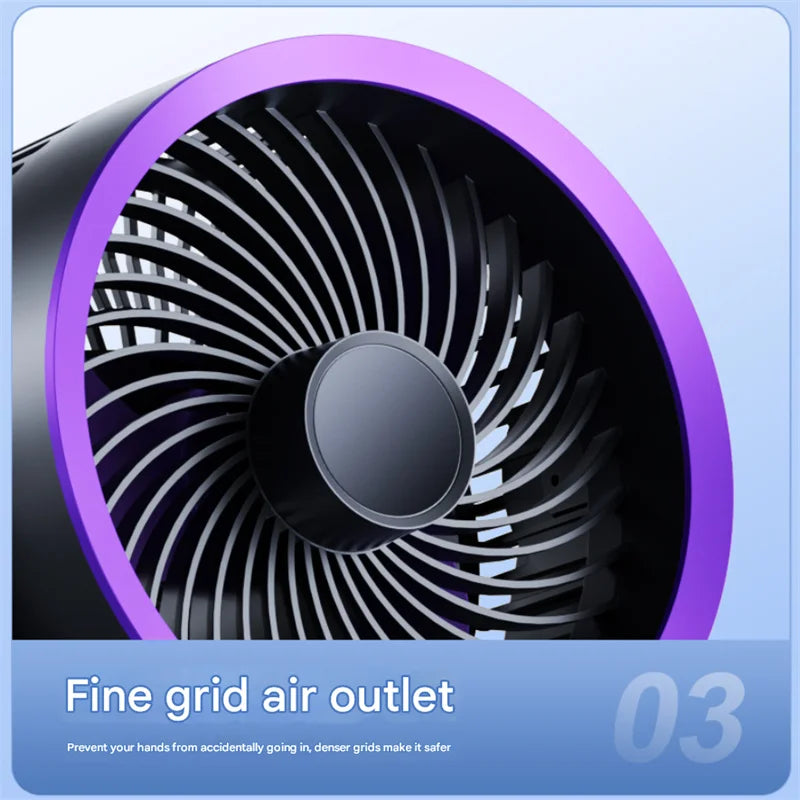  Portable Electric Fan 3600mAh Wireless Air Circulator Fan Cordless Desktop Wall Ceiling Air Cooling Cooler Quiet Ventilator