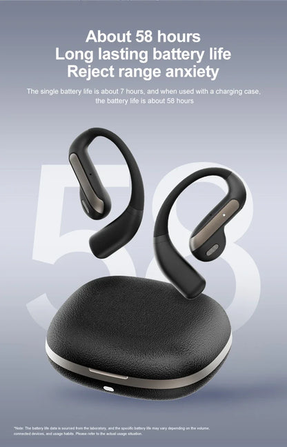 Smart AI Translation Headset True Wireless Sports Long-lasting Bluetooth Headset Stereo Sound Semi-in-ear Air Conduction Headset