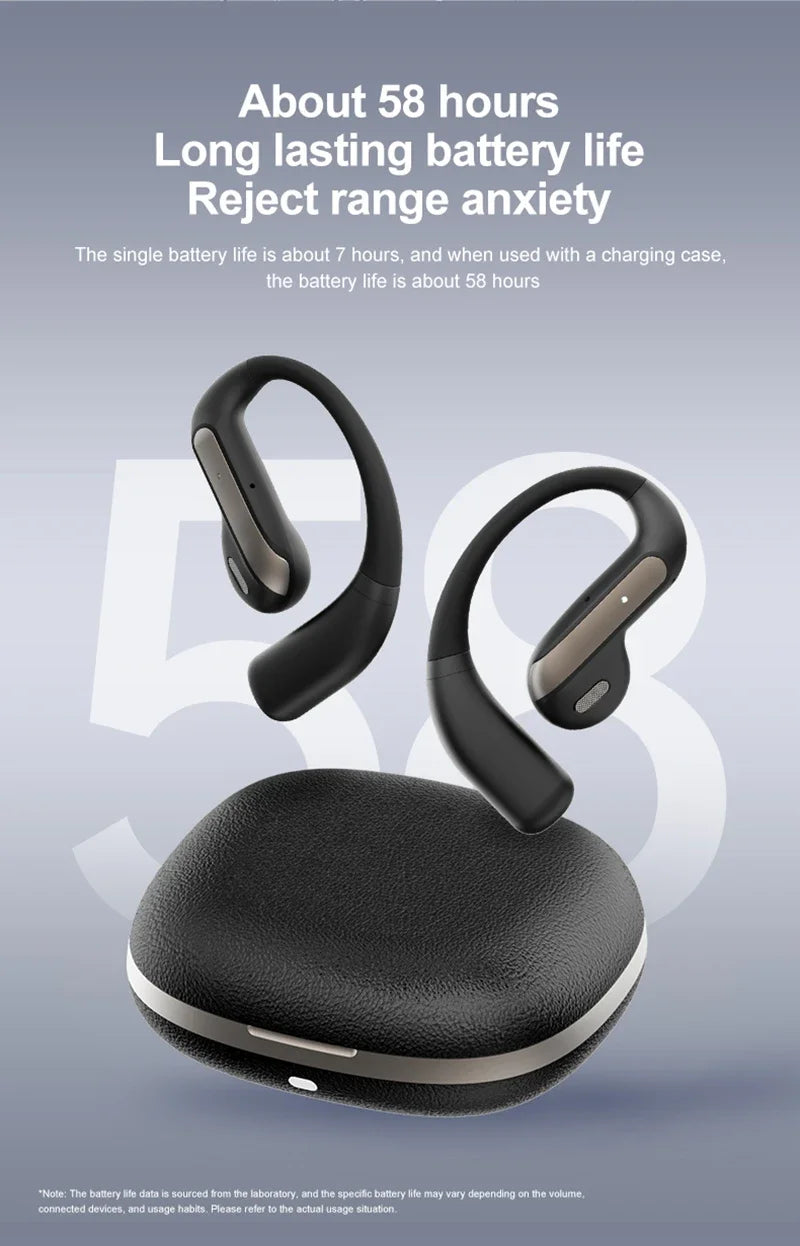 Smart AI Translation Headset True Wireless Sports Long-lasting Bluetooth Headset Stereo Sound Semi-in-ear Air Conduction Headset
