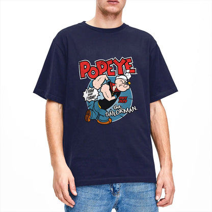 Popeyed The Sailorman I Yam What I Yam T Shirt Summer  Streetwear T-Shirts Cotton Trending Tshirt For Men's Casual Tees