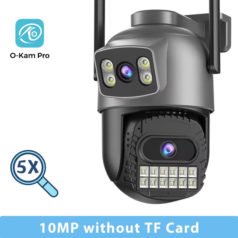 BESDER 15MP Wifi Camera Outdoor Dual Screen 10X Digital Zoom CCTV Video Surveillance Cam PTZ 8MP Security IP Camera O-Kam Pro