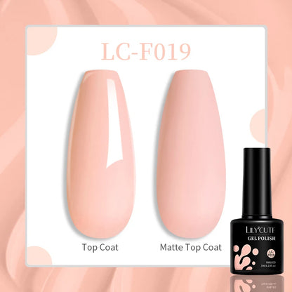 LILYCUTE 7ml White Color Gel Nail Polish Semi Permanent UV Gel Polish Gorgeous Full Coverage Soak Off UV LED Nail Gel Varnishes