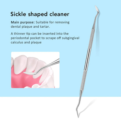 4pcs/Set Tartar Scraper Scaler Plaque Remover Teeth Cleaning Tool Dentist Dental Hygiene Kit Dental Calculus Remover Oral Care