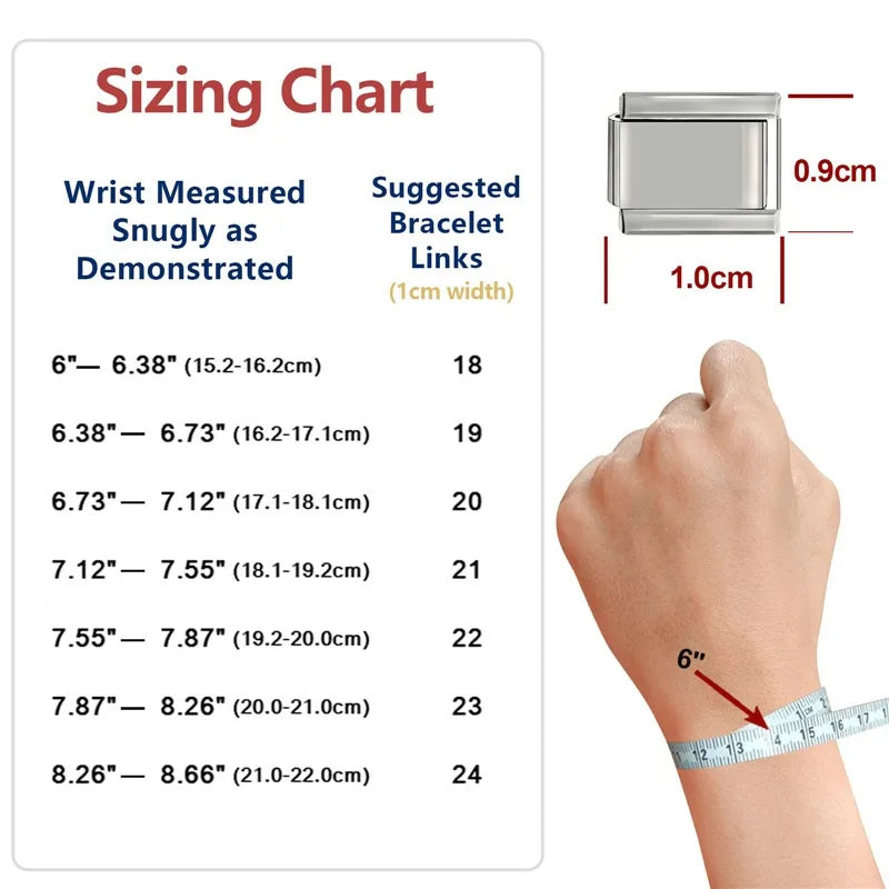 2026 Women Colored Star 1976 Eyes Heart Swan Watermelon Charms Italian Links Fit 9mm Bracelet Stainless Steel DIY Making Jewelry