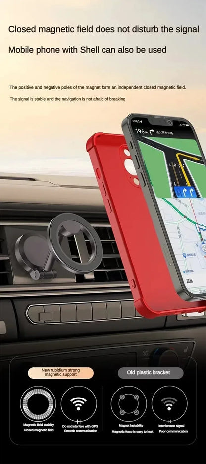 Magnetic Car Phone Holder Support Foldable Desktop Smartphone Mount Stand For Magsafe iPhone 16 15 14 13 12 For Samsung Xiaomi