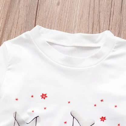 Family Matching Christmas Pajamas Sets Mother And Kids Pyjamas Deer Print Tops+Pants Xmas Sleepwear Baby Romper Pet Dog Clothes