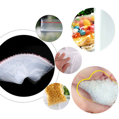 Thicken Zipper Sealed Bags Clear Plastic Storage Bag for Small Jewelry Food Packing Reclosable Zippers Sealing Pouch Wholesale