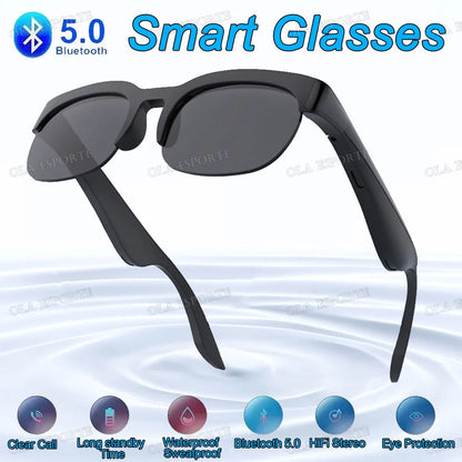 New Camera Control Smart Glasses 2025 Music Sunglasses Headphones Wireless Bluetooth Call Headset HIFI Audio glasses For Android