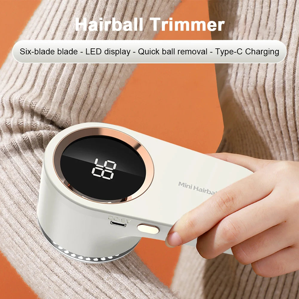 Electric Lint Remover Electric Pellet Fluff Remover Digital Display Debobbler Clothes Shaver Multifunction for Clothes Sweater
