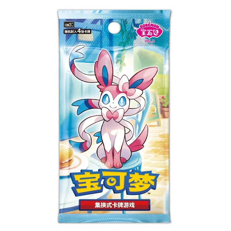 100%Original Pokemon Gem Pack Vol1 2 3 4 5 Cards Anime Pokemon PTCG Trading Gem Bag Cards Collected Toy Social Birthday Gift
