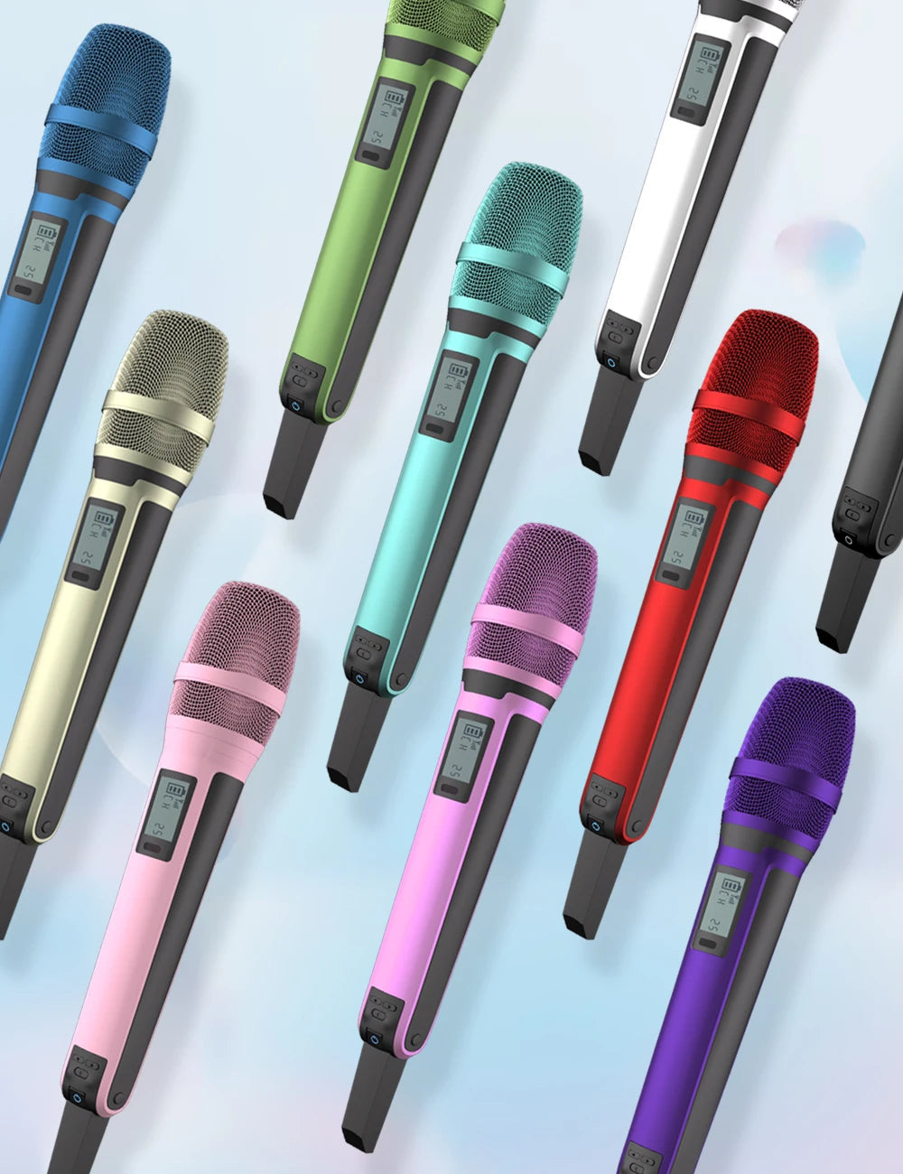 Karaoke Microphone G-MARK SKM9000 2 Channels Wireless UHF Frequency For Teaching Wedding Clear Stable Audio Transmission